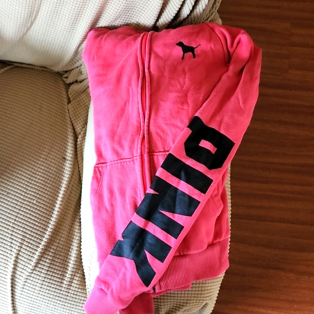 PINK zip up hoodie